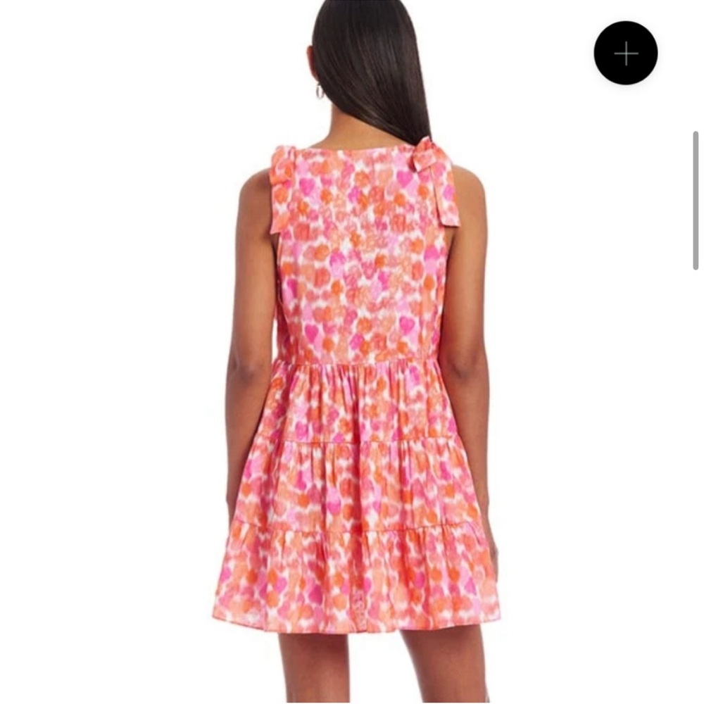 Amanda Uprichard  pink and orange sundress with Bows Small - Picture 4 of 6